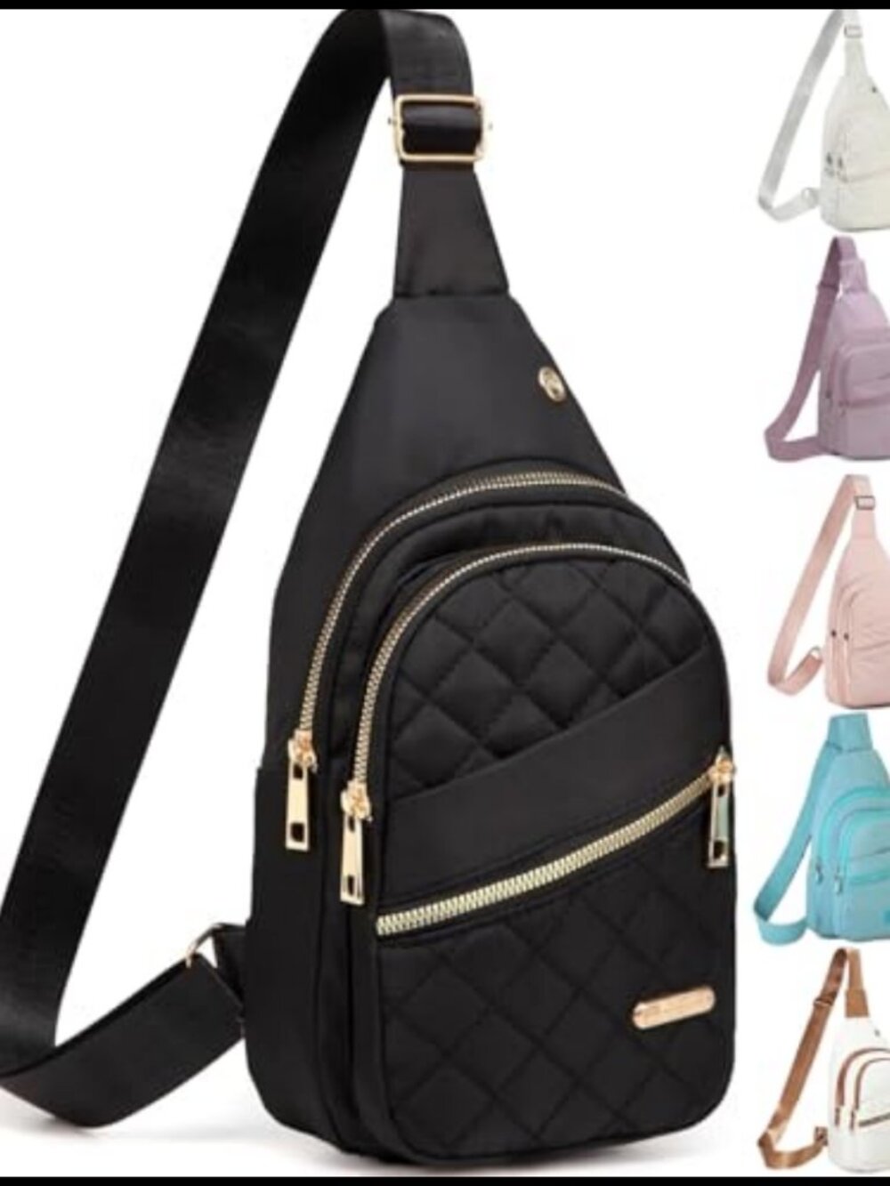 Water-Resistant Nylon Sling Bag Crossbody Backpack Hiking Daypack